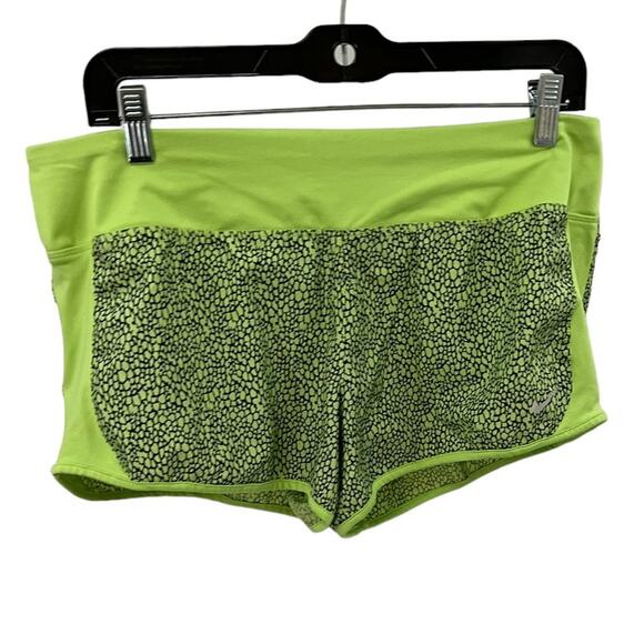 NIKE Dri-FIt Green & Black Shorts LG - Picture 1 of 6